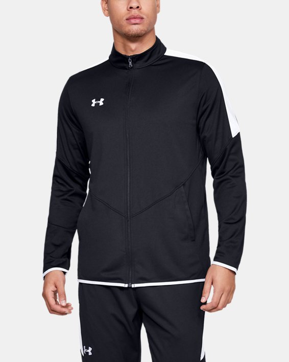 เสื้อแจ็คเก็ต UA Rival Knit สำหรับผู้ชาย, Black, pdpMainDesktop image number 0